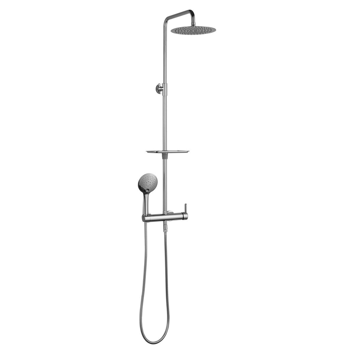 YS34151 Zuhanyoszlop, esőzuhanyoszlop polcos csapteleppel, állítható magasságú;