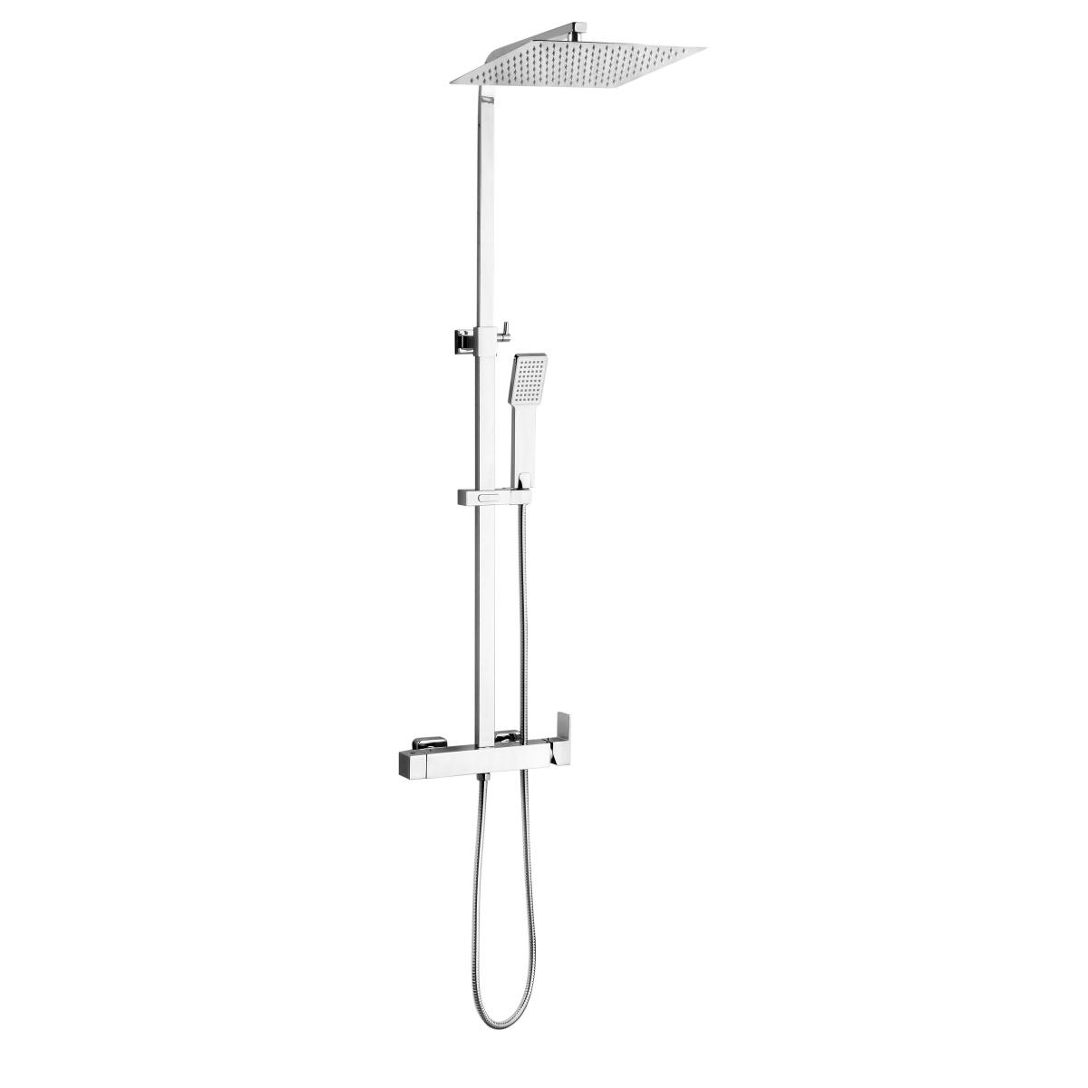YS34185 Négyszögletes zuhanyoszlop, esőzuhanyoszlop zuhanycsappal, állítható magasságú;
