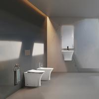 YS22291F Egyszemélyes álló kerámia WC, Perem nélküli, P-csapdás lemosó WC;