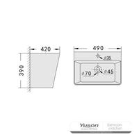 YS26630 Kerámia falra szerelhető mosdó, egy darabból álló totem mosdó;