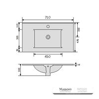 YS27293-70 Kerámia szekrényes mosdókagyló, mosdókagyló, mosdótálca;