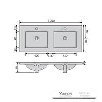 YS27298-120D Kerámia szekrényes mosdókagyló, mosdókagyló, mosdótálca;