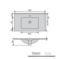 YS27298-75 Kerámia szekrényes mosdókagyló, mosdókagyló, mosdótálca;