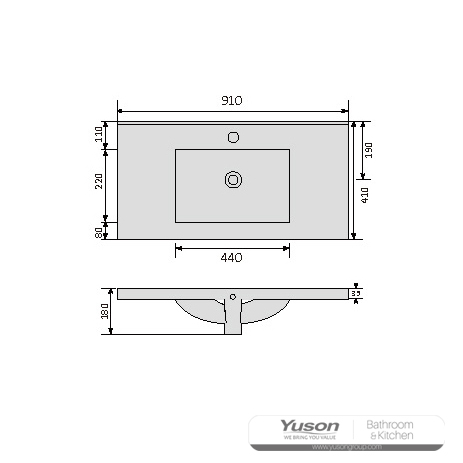 YS27299-90 Kerámia szekrényes mosdókagyló, mosdókagyló, mosdótálca;