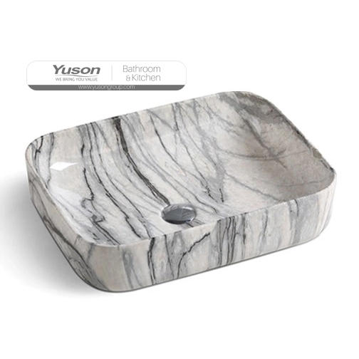 YS28434-MA1 Kő sorozatú kerámia pult feletti mosdó, művészi mosdó, kerámia mosogató;