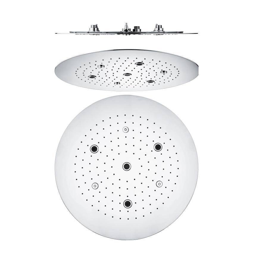 YS78644 SUS304 esőzuhanyfej, 3 funkciós levegőztetővel, mennyezetre szerelhető;