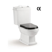 YS22209S Retro dizájn 2 részes kerámia WC, szorosan összekapcsolt P-csapdás mosdó WC;