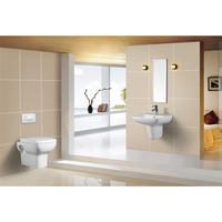 YS22240S Retro dizájn 2 részes kerámia WC, szorosan összekapcsolt P-csapdás mosdó WC;