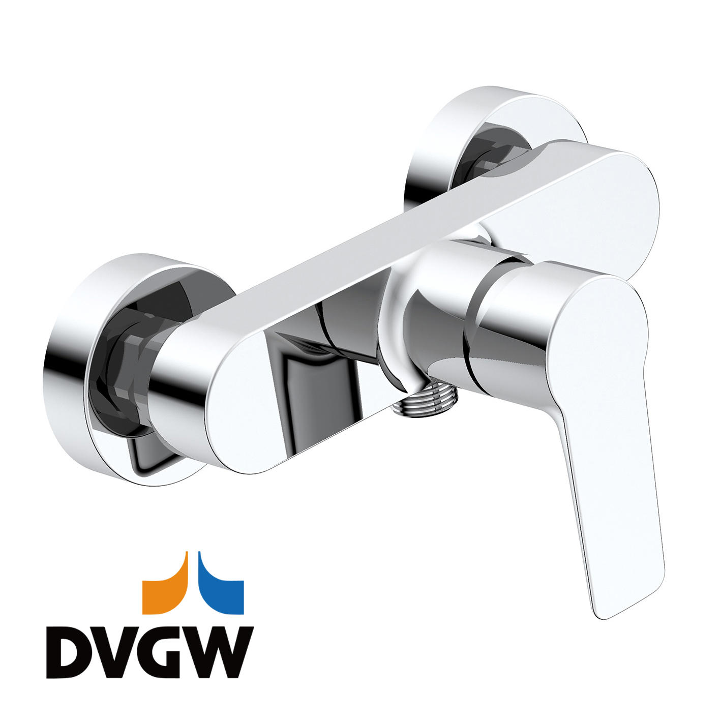 3187-20 DVGW minősítésű, sárgaréz csaptelep egykaros hideg/meleg vizes fali zuhanycsaptelep